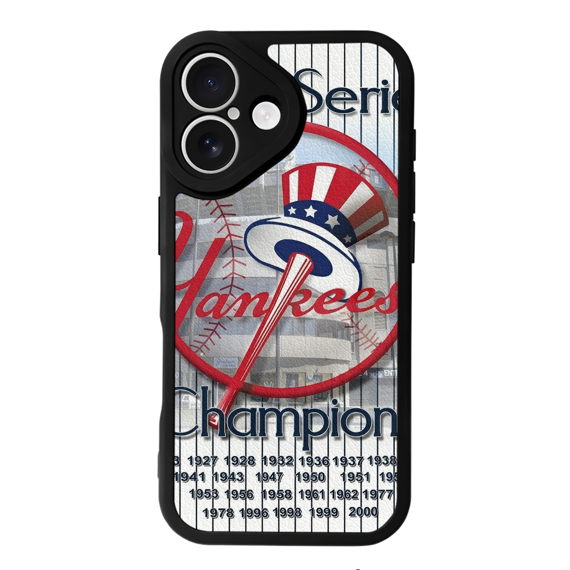 New York Yankees 184 IPhone 16 Silicone Leather Case – UV Print, Lambskin Texture – Perfect Fit, Wireless Charging Compatible, Scratch Resistant, Precise Cutouts – Stylish Protection For IPhone 16